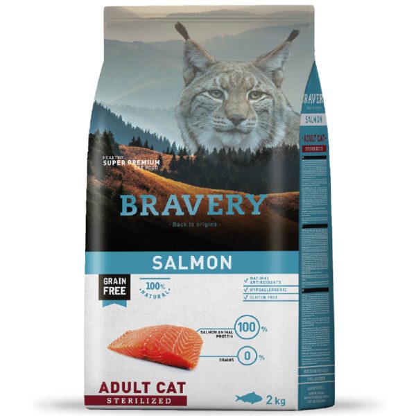 Bravery Alimento Salmon Adult Cat Sterilized 2kg