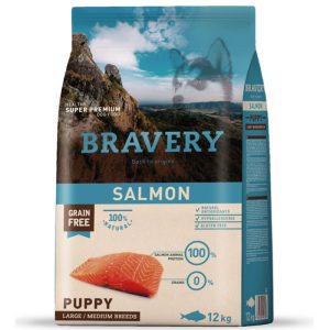 Bravery Alimento Salmon Puppy Raza Mediana Grande