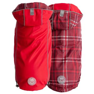 Gfpet Impermeable Reversible Rojo Xsmall