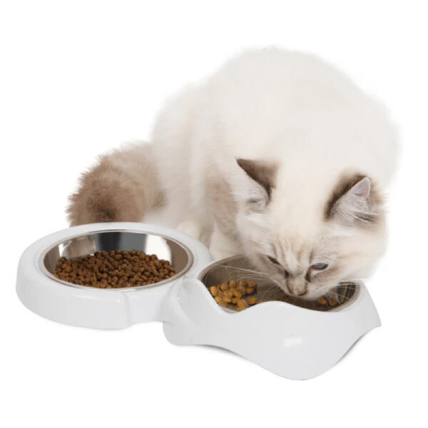 Catit Pixi Plato Bajo Doble Para Gatos 2 X 200ml 2