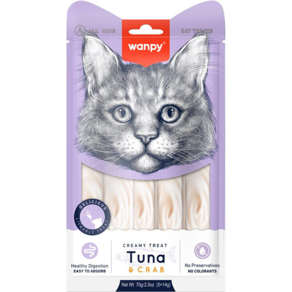 Wanpy Cat Snack Creamy Chicken (Cremoso De Pollo) 70Gr