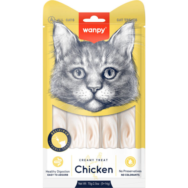 Wanpy Cat Snack Creamy Chicken Cremoso De Pollo 70gr