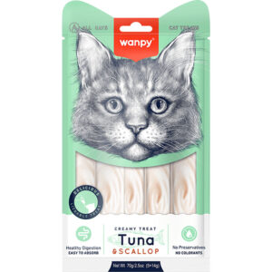 Wanpy Cat Snack Creamy Tuna Scallop Cremoso De Atun Ostion 70gr