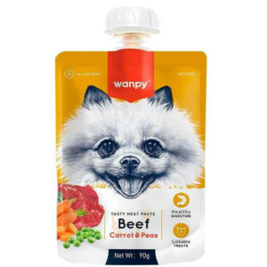 Wanpy Dog Snack Tasty Meat Beef Pasta Cremosa De Vacuno 90gr