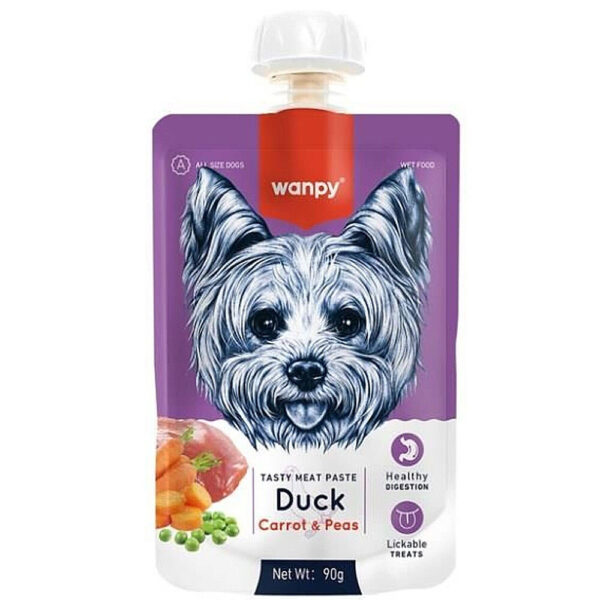 Wanpy Dog Snack Tasty Meat Duck Pasta Cremosa De Pato 90gr