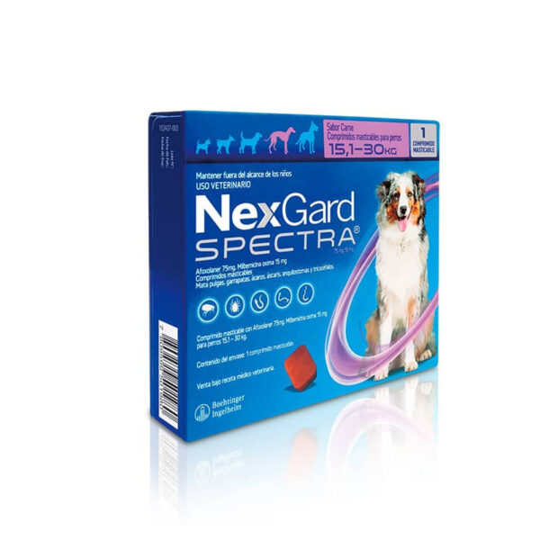 Nexgard Spectra 15.1 a 30kg, 3 Comprimidos