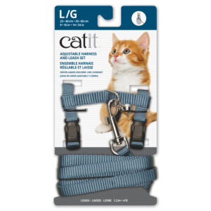 Catit Arnés Gato con Correa Negro – Large