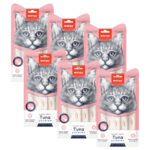 Pack 6 X Wanpy Cat Snack Creamy Tuna Shrimp Atun Camaron 70gr