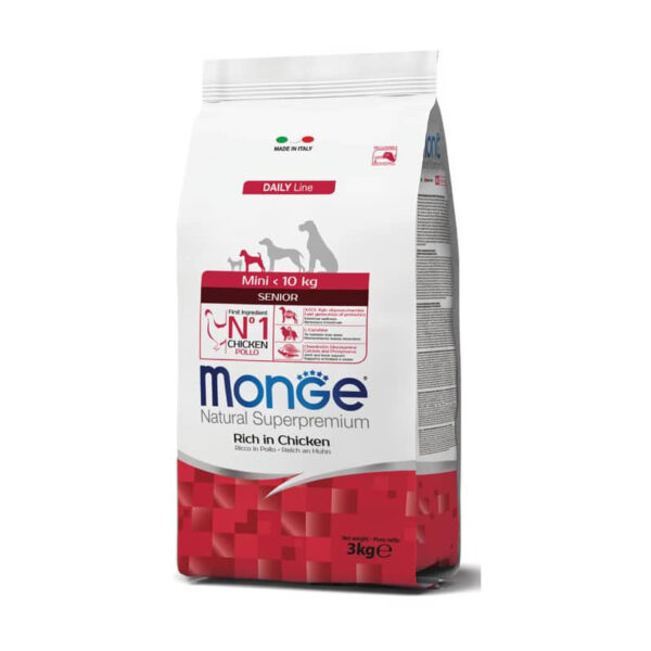 Monge Alimento Mini Senior Con Pollo 3kg